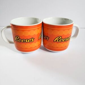 Reese's 2 Ceramic Mugs with White Interior